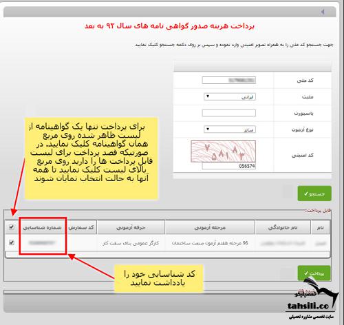 گواهینامه فنی حرفه ای